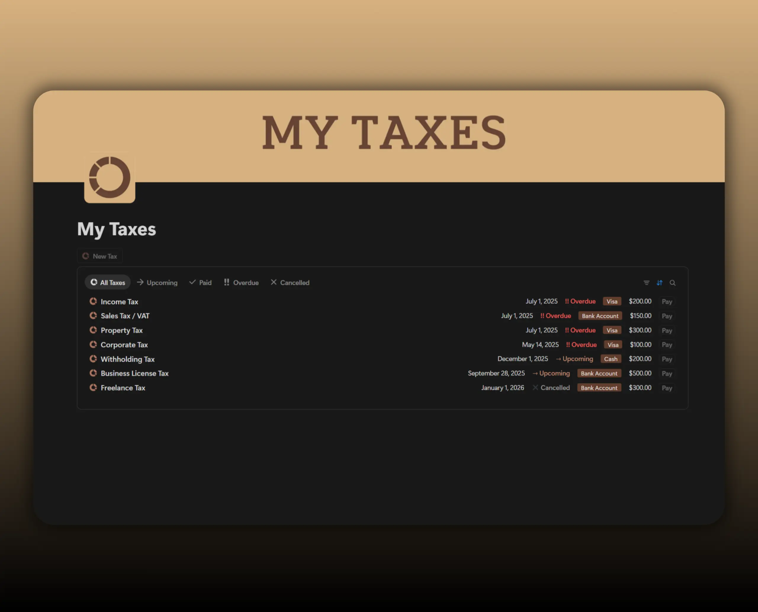 Template My Taxes