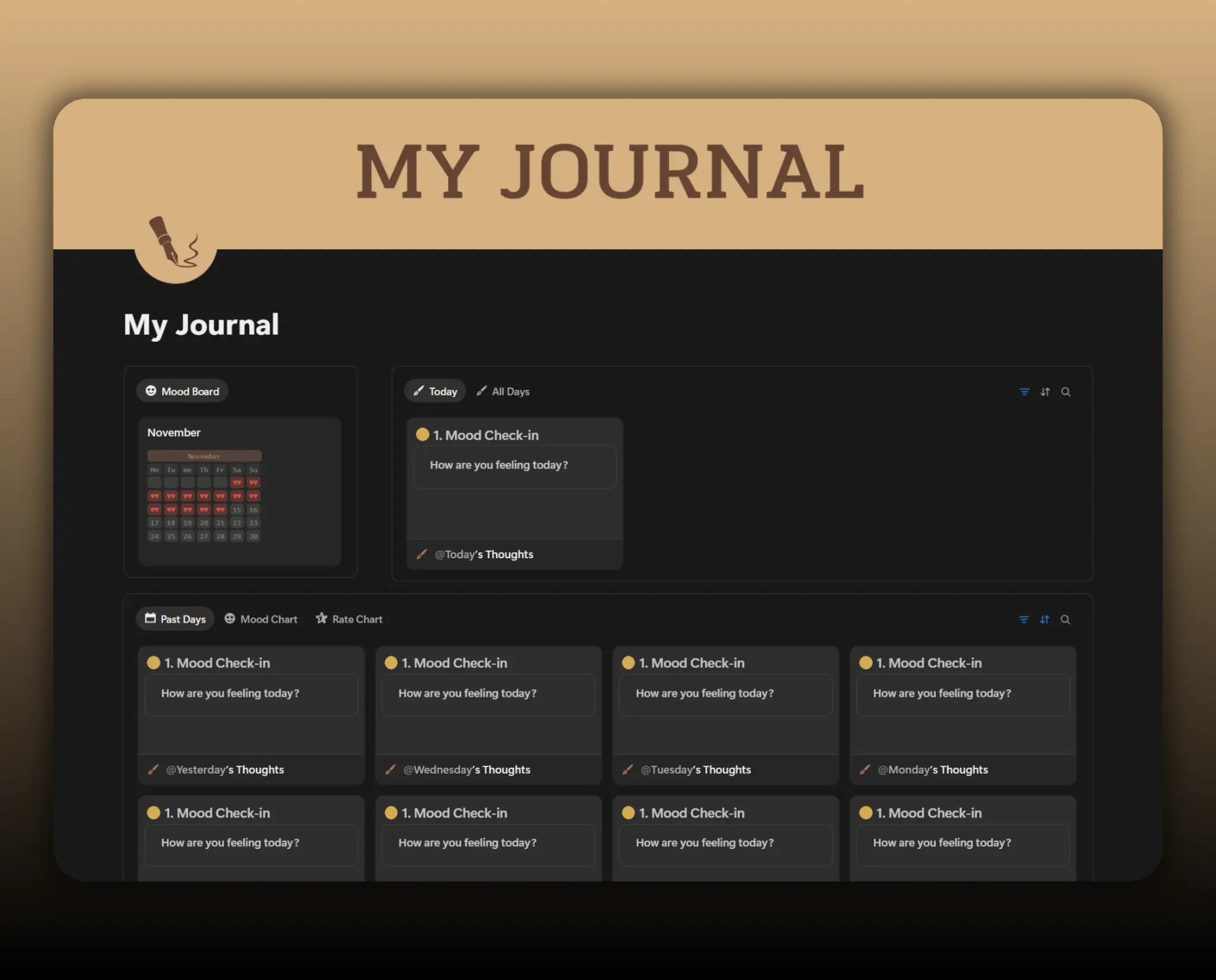 Template My Journal